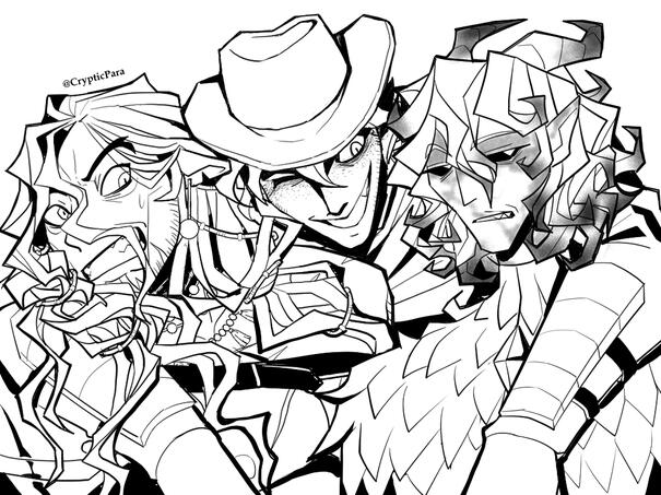 Line art + Waistline + Additional Char